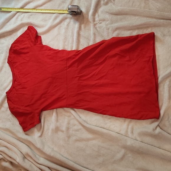 Red Zara exposed stomach tshirt dress - Picture 5 of 8